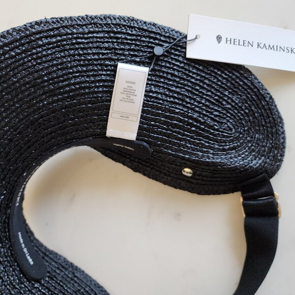 NWT Helen Kaminski Maris Raffia Visor Hat 🖤 (#165) - Picture 5 of 11